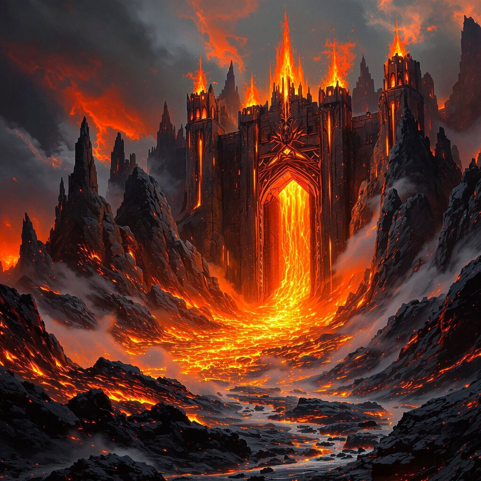 Fiery Lava Fortress Unleashes Molten Warriors