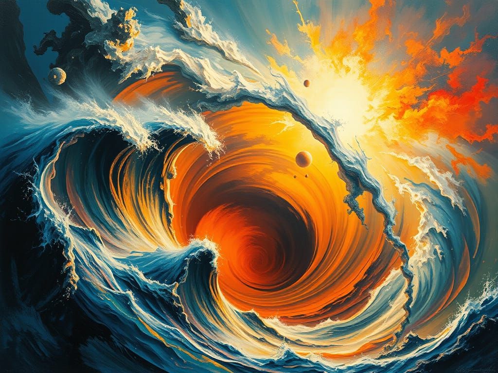 Cyberpunk Soundwave Explosion in Vibrant Colors