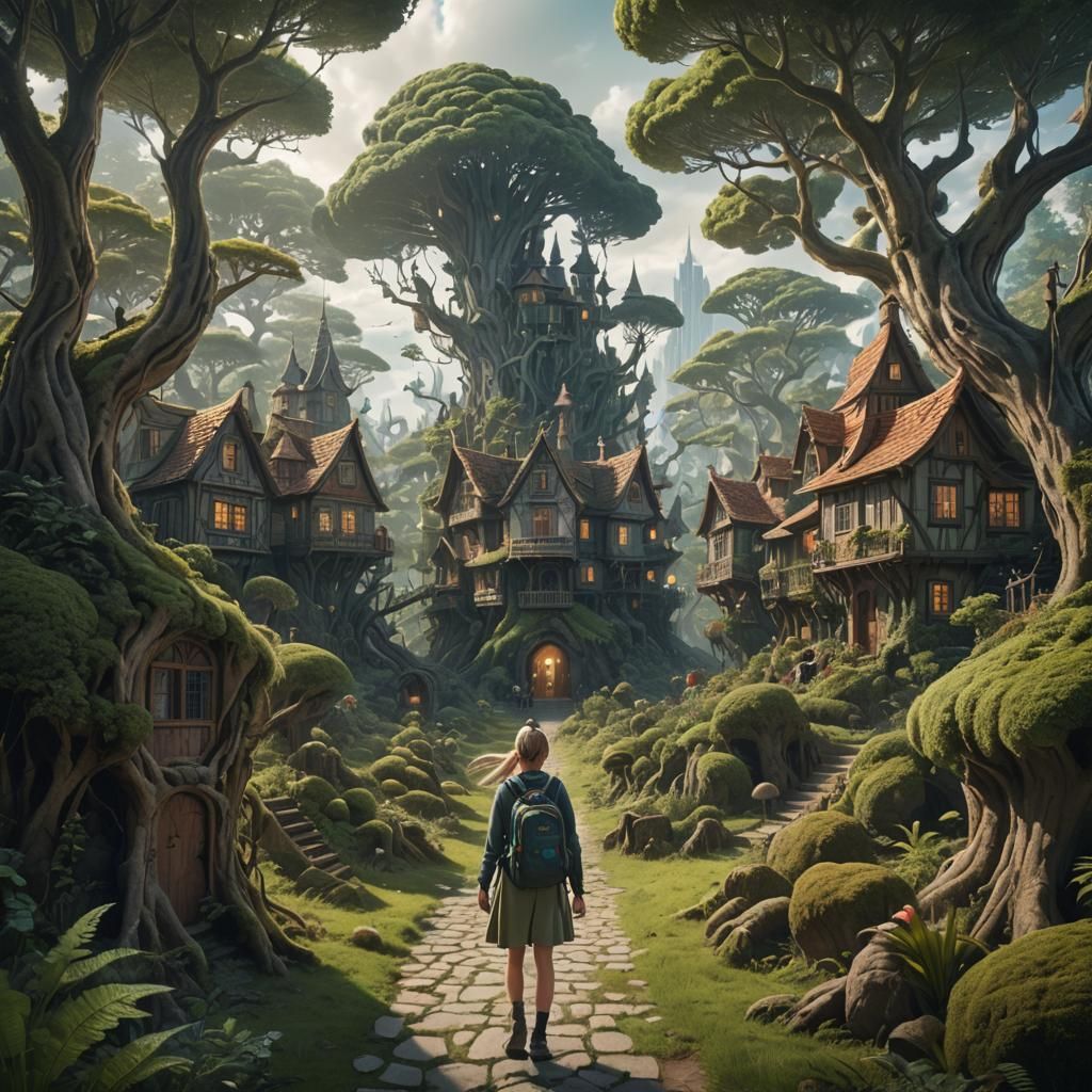 Magical City Beckons in Detailed Matte Painting