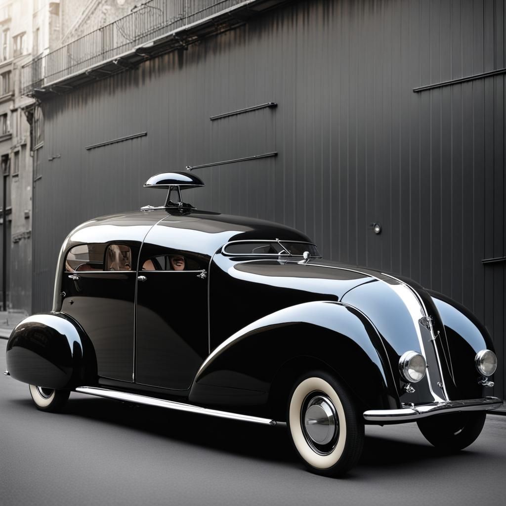 Retro Jules Verne Submarine Style Car