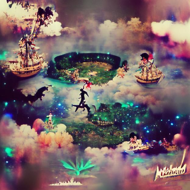 Enchanting Floating Islands in a Dreamscape