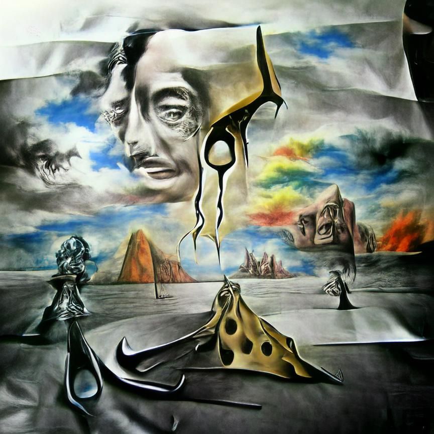 Surreal Transformation: A Dali-esque Oil Painting