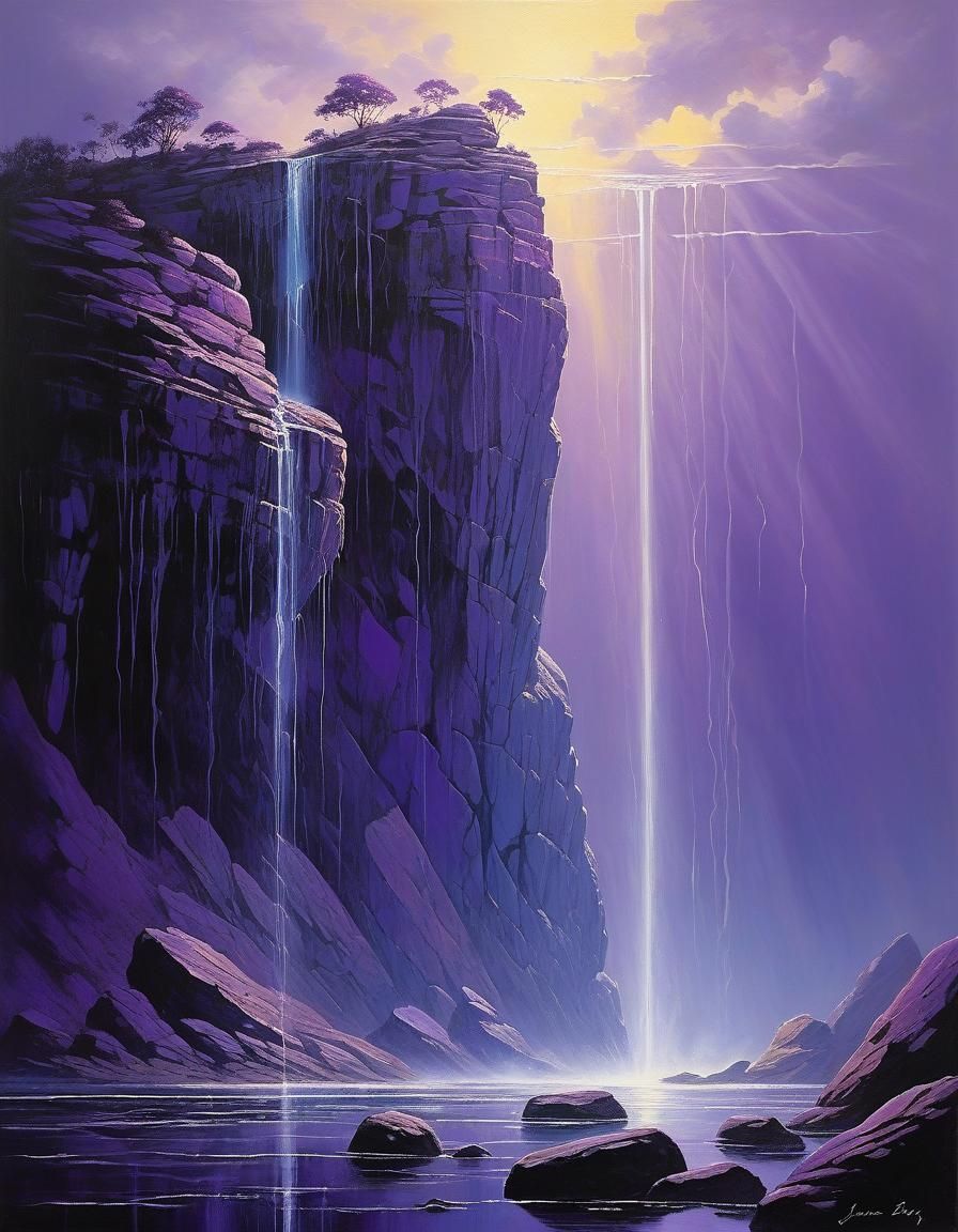 Glowing Rain: Minimalist Art of Illusion