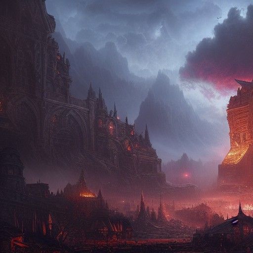 Apocalyptic Fantasy Concept Art in Detailed Matte Painting