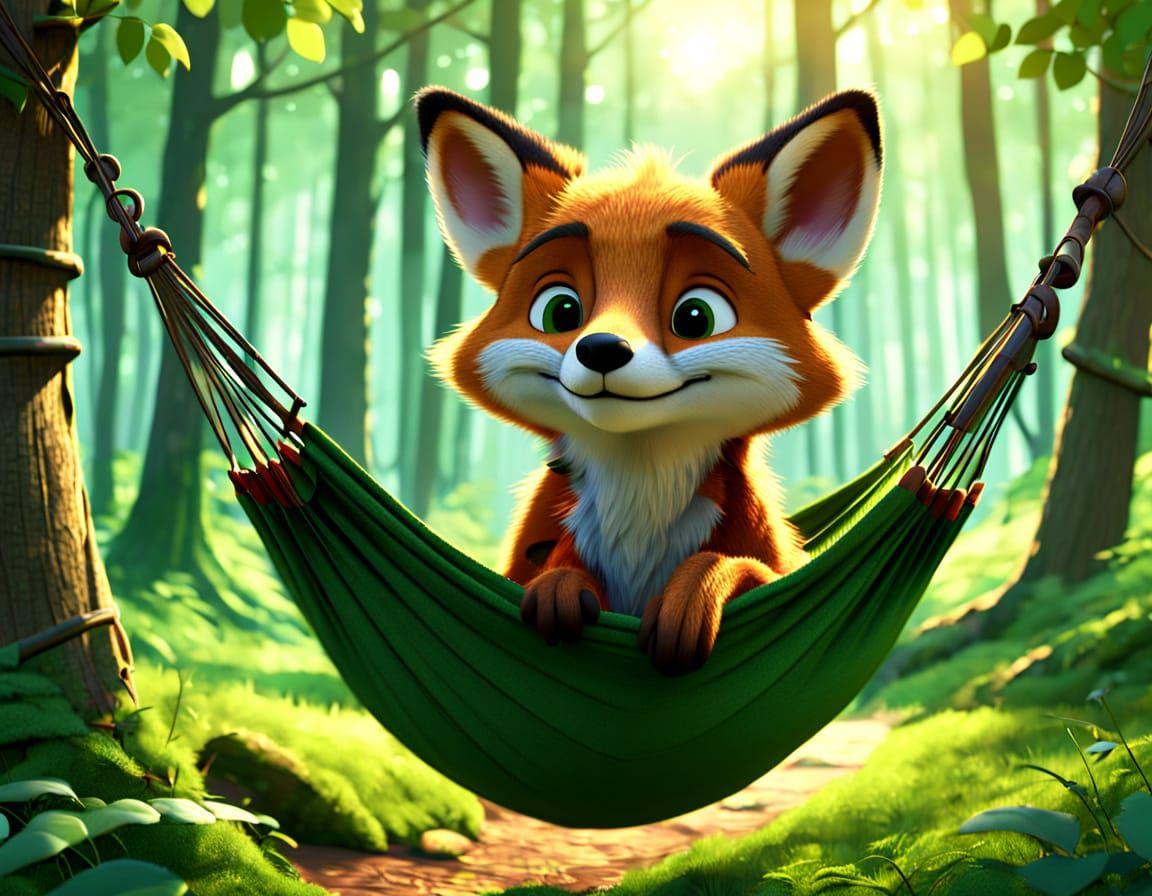 Robin Hood Relaxing in Forest: Pixar-style 3D Animation