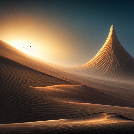 Endless Dune: Detailed Matte Painting in Deep Color