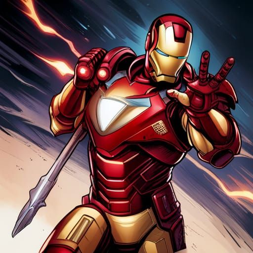 Iron Man Comic Book Art by Mark Brooks and Dan Mumford