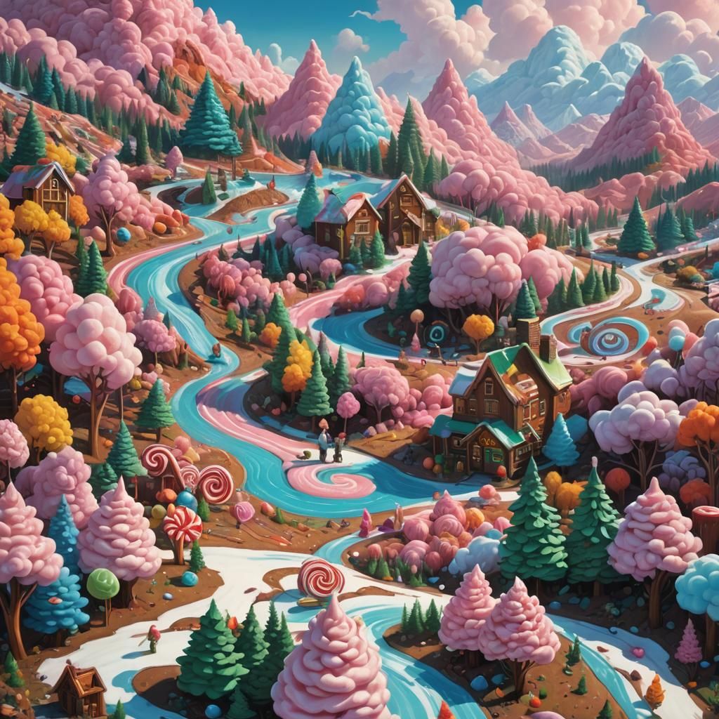 Sugary Candy Land Landscape in Unreal Engine