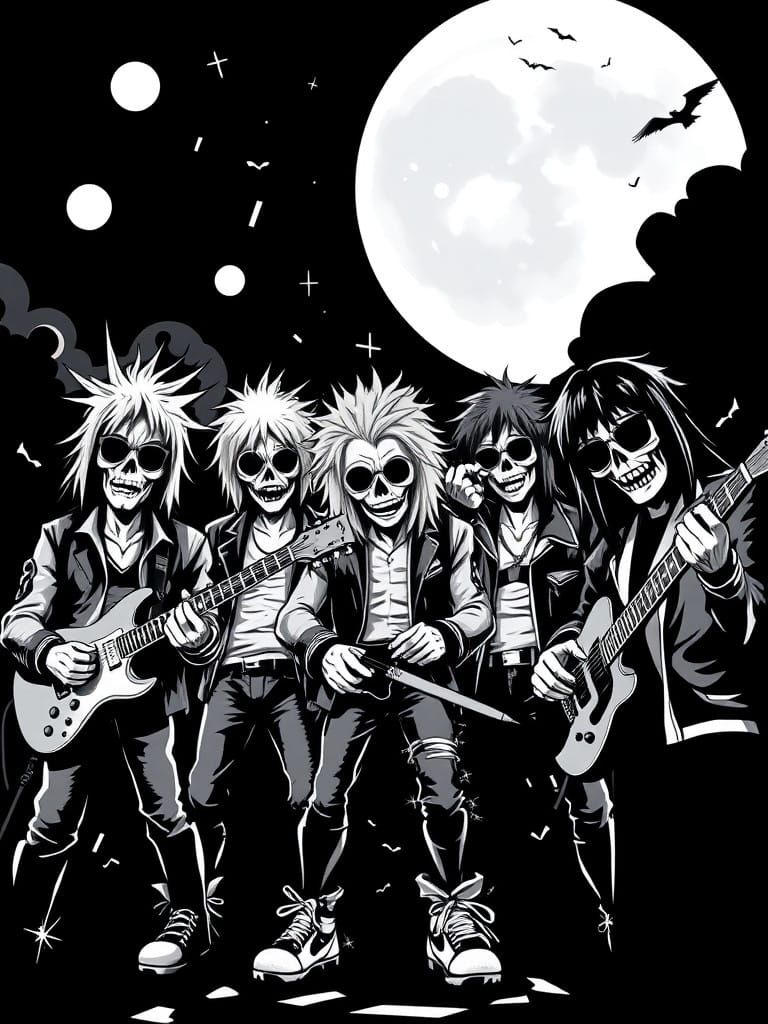 Cyberpunk Punk Metal Apocalypse in Vibrant Pop Art