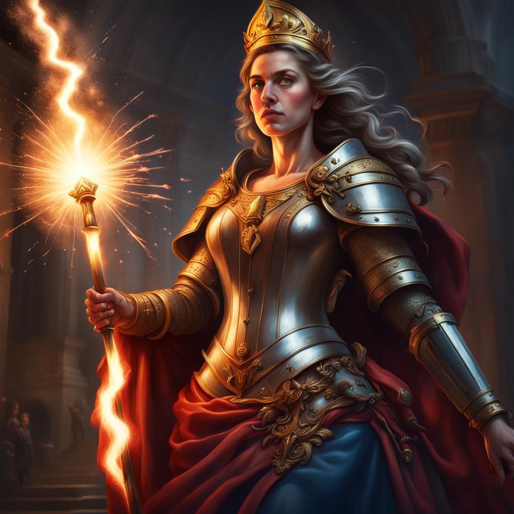 Saint Barbara: Hyperrealistic Patron Saint of Artillery