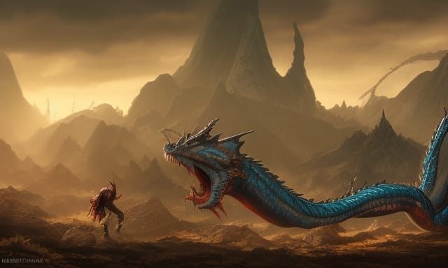 Poison Dragon in Wasteland: Fantasy Concept Art