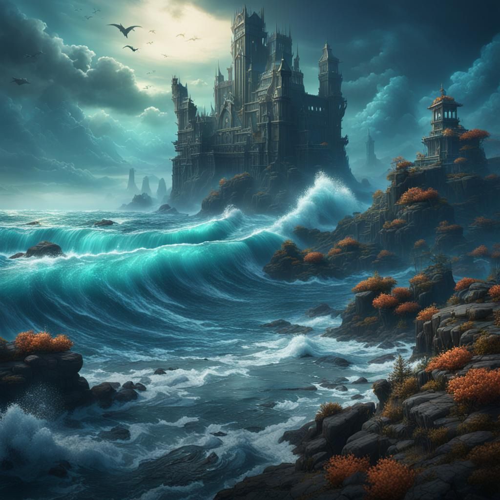 Detailed Ocean Matte Painting in Unreal Engine