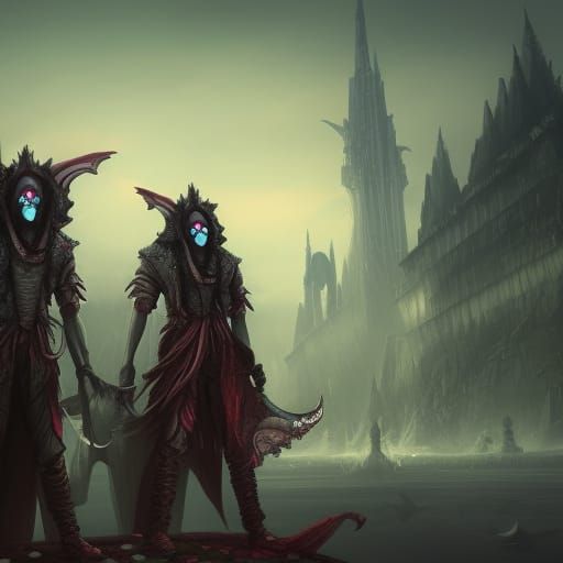 Undead City Guards in Detailed Matte Painting