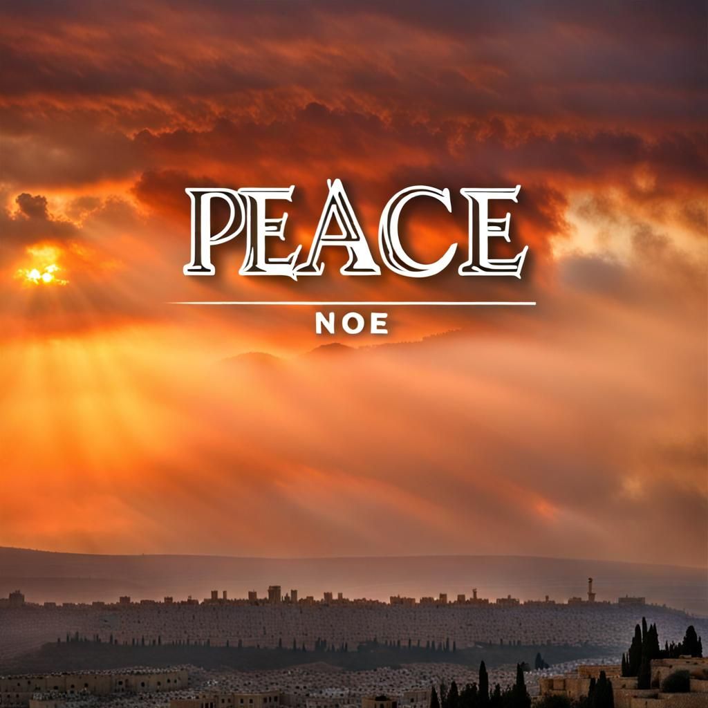 Peace Noe Over Israel at Sunrise