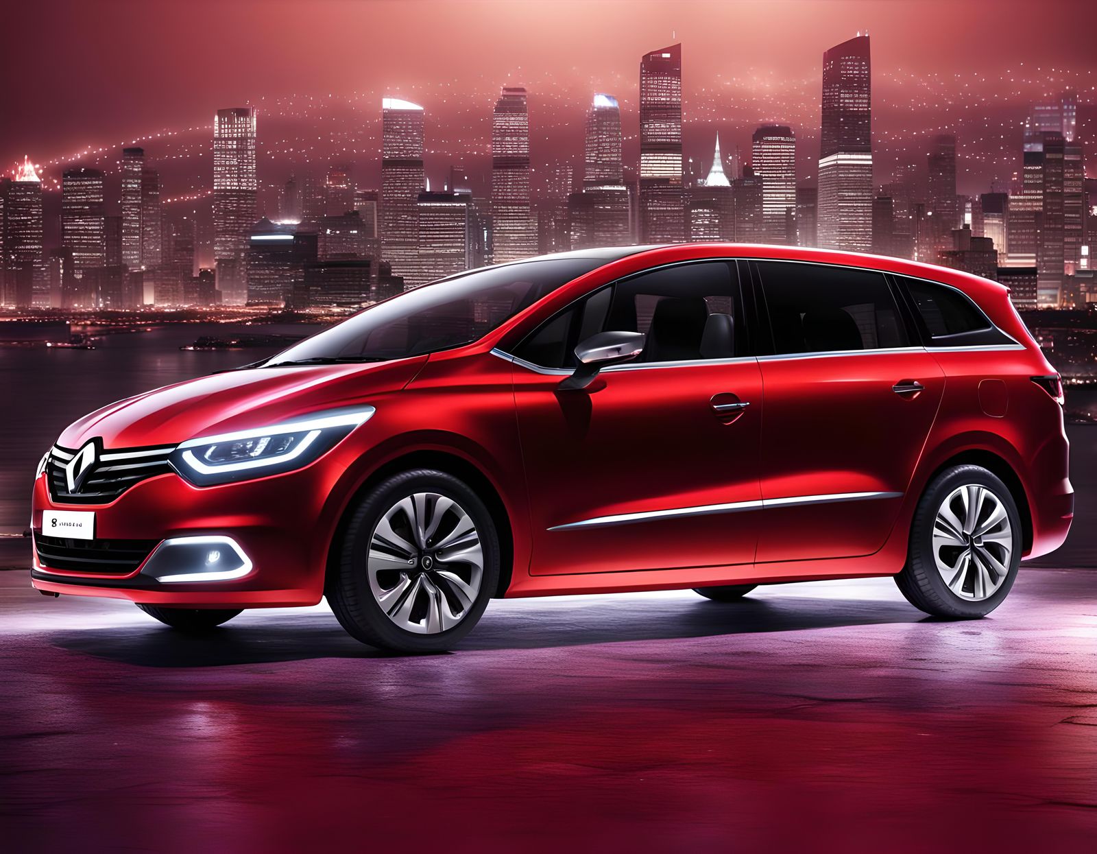 Red 2013 Renault Stream MPV in Korean City