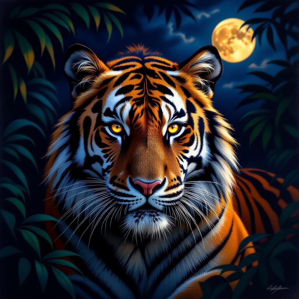 Tiger, tiger burning bright in the shadow of the night