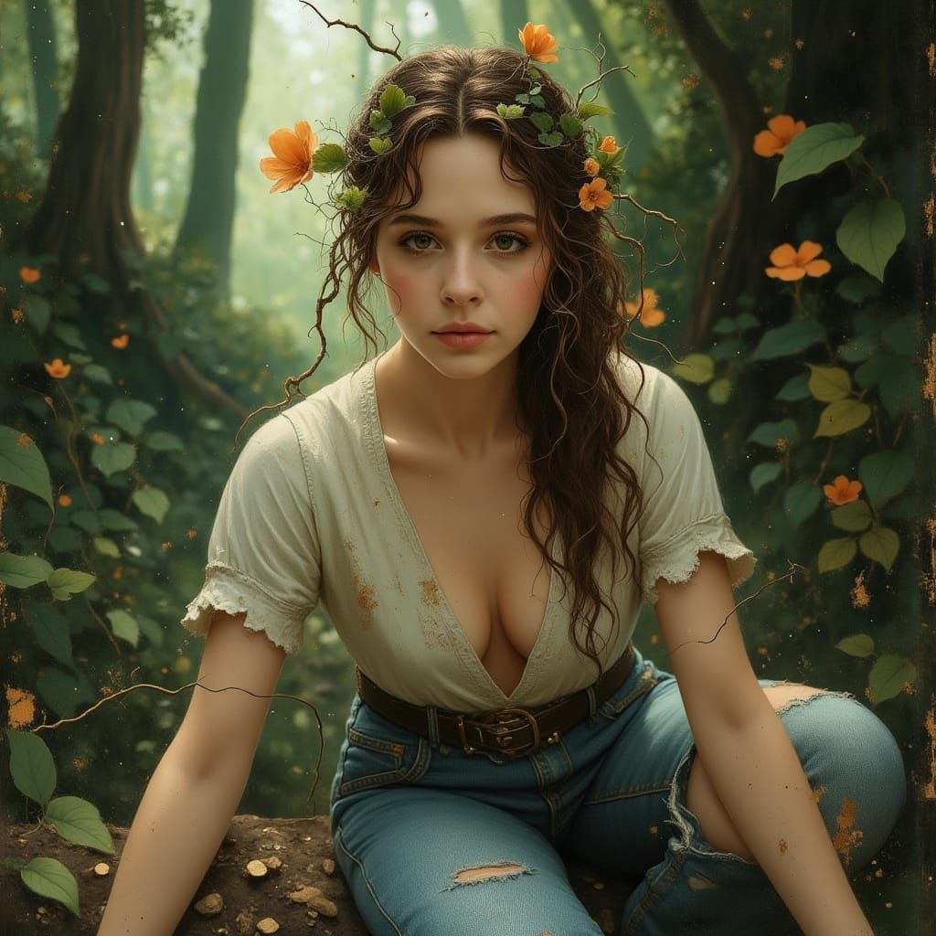 Surreal Forest Goddess in Captivity