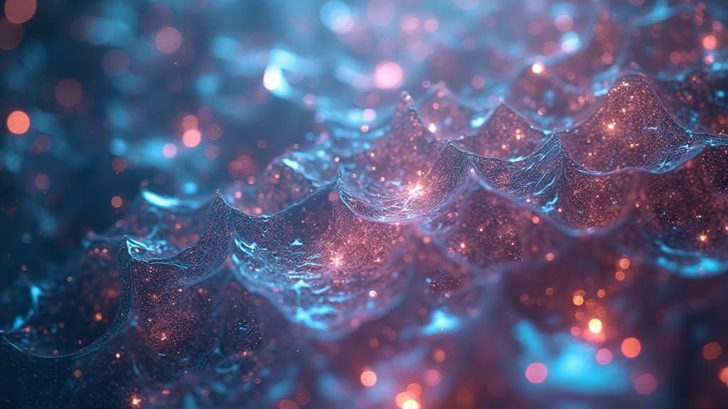 Refractive Crystalline Mesh in Futuristic Style