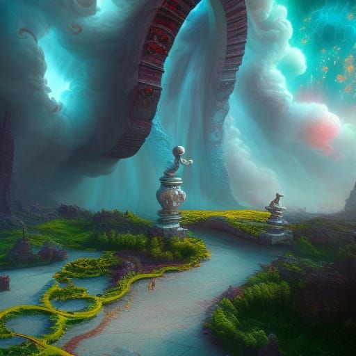 Cherub Gate Between Heaven, Hell, and Earth