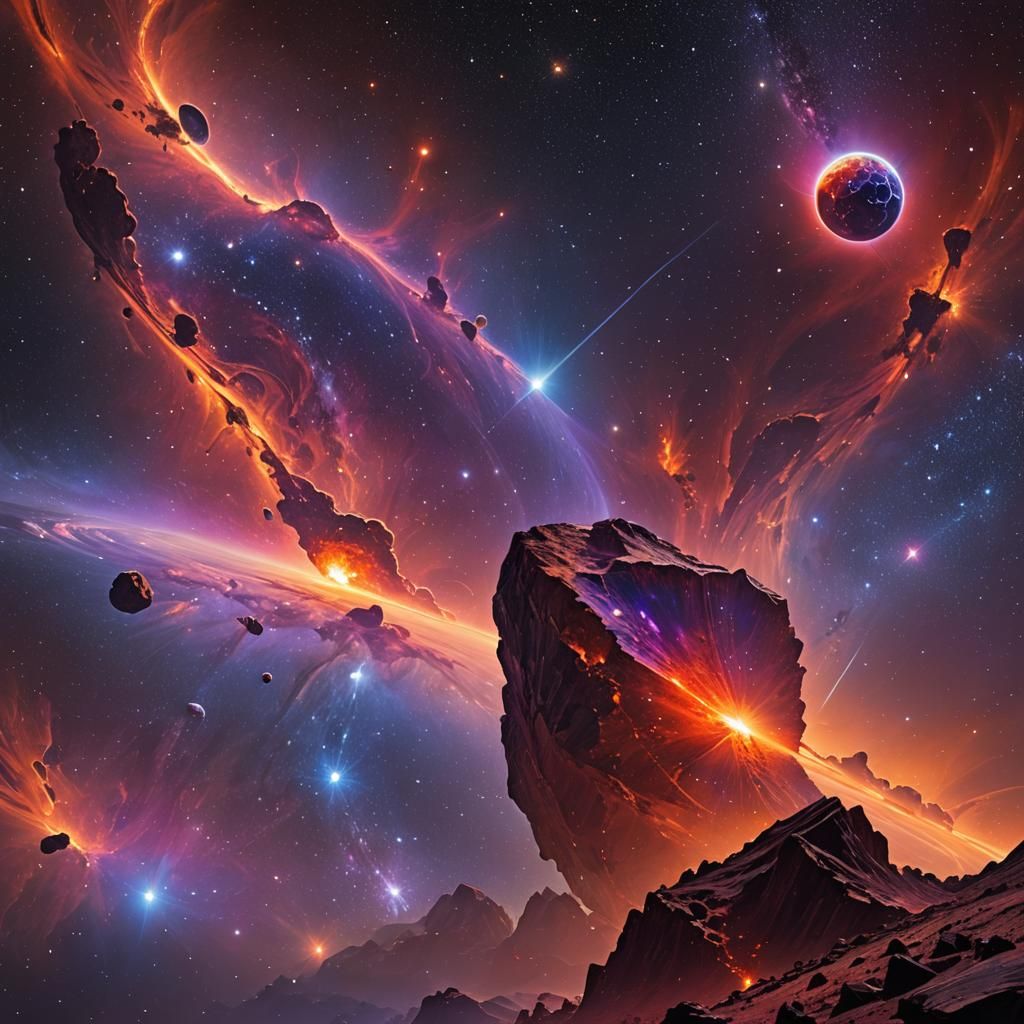 Pleiades Star System's Distant Star in Dreamy Style