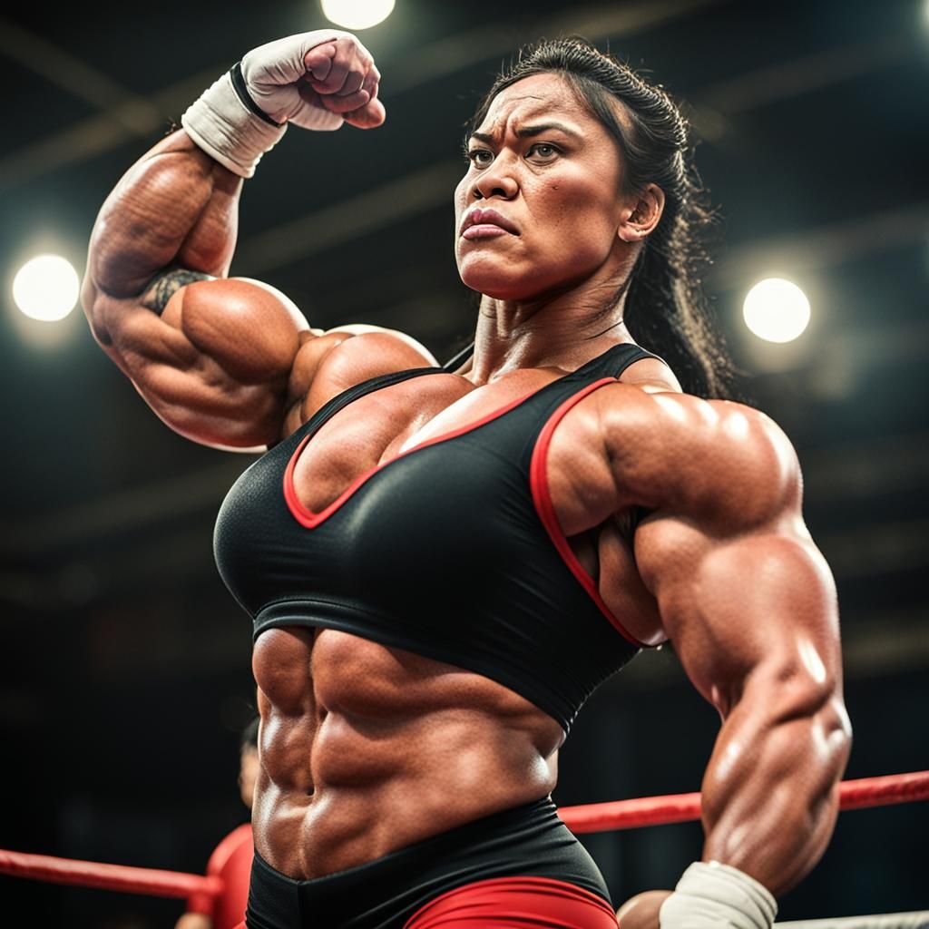 Tongan Female Wrestlers Clash in Ring
