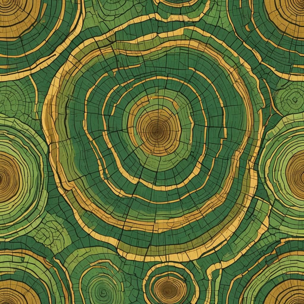 Cambia Tree Rings: Geometric Pop Art in Earth Tones