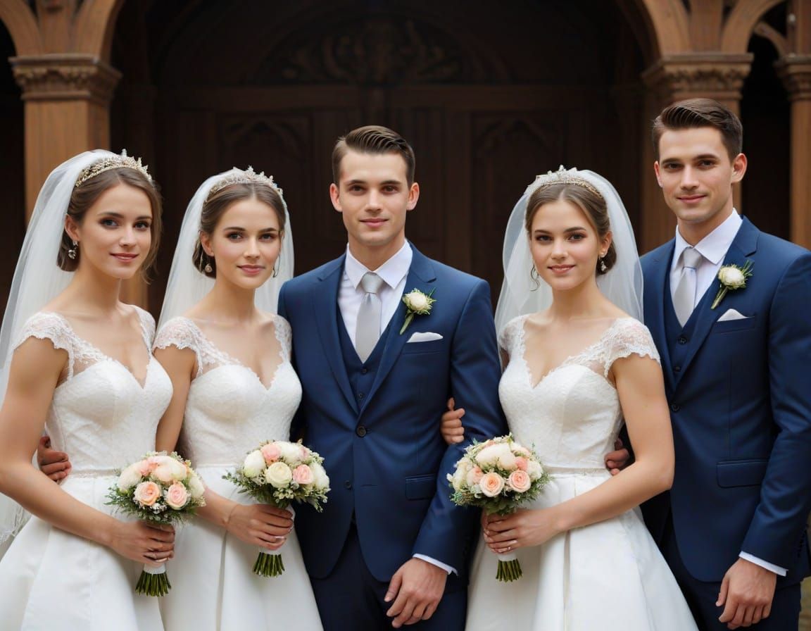 Double Wedding Ceremony: Twin Couples Unite