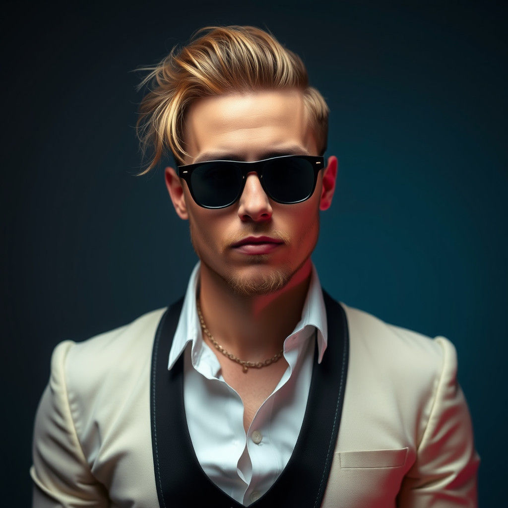 Handsome Emo Man Portrait in Best Duds