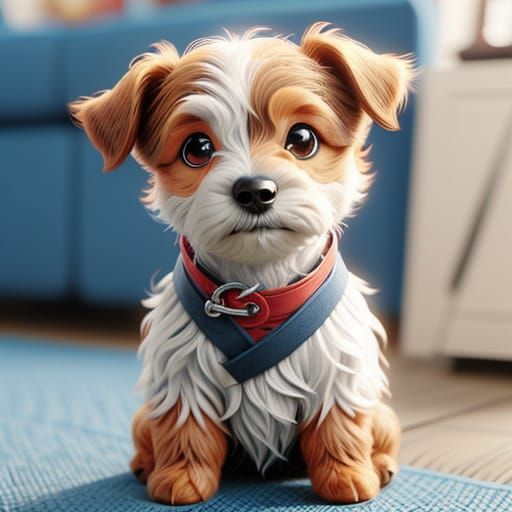 Adorable Terrier Puppy Portrait