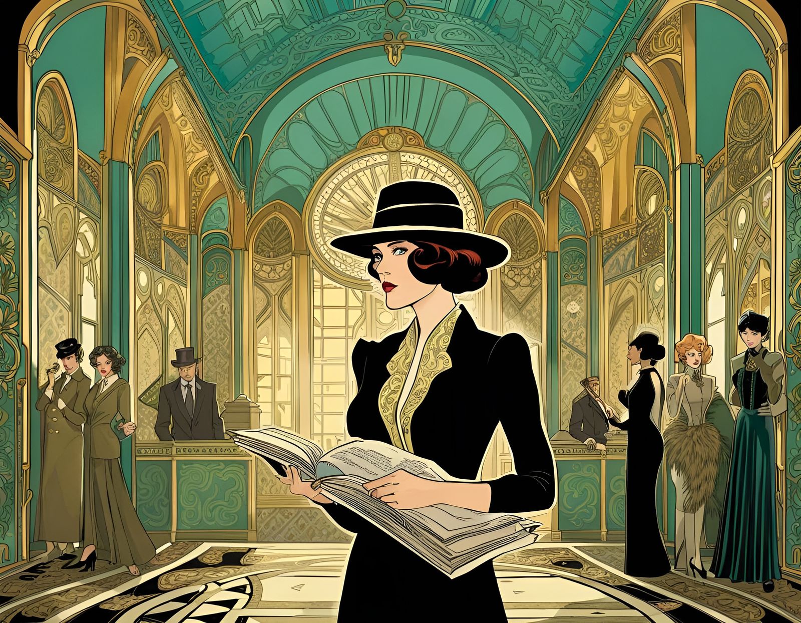 Art Nouveau Graphic Novel: CLUE Reimagined
