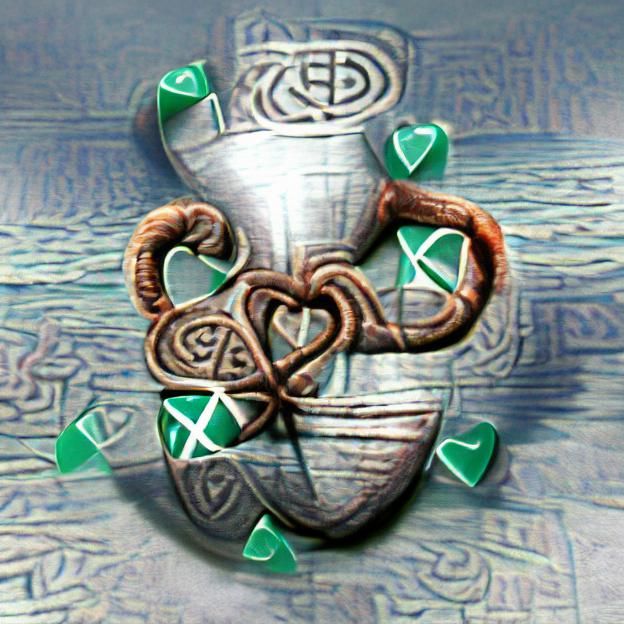 Intricate Celtic Knot Heart Digital Rendering
