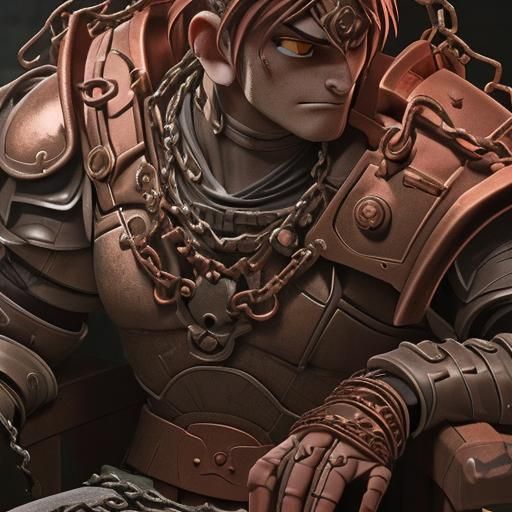 fighter in dieselcore royal attire sitting on a dieselcore t...