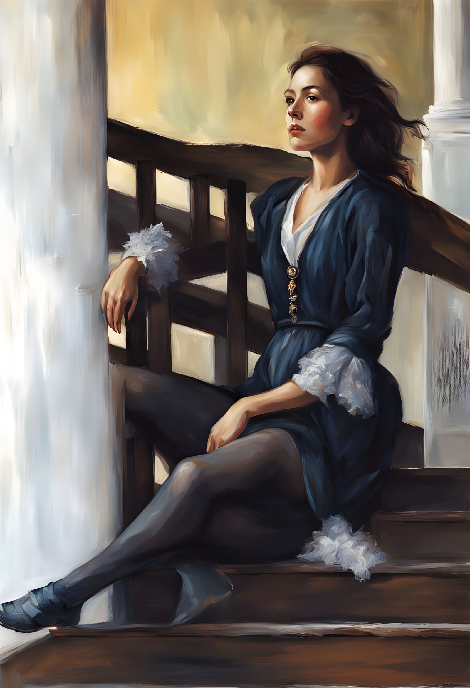 A Young Woman in Thoughtful Repose