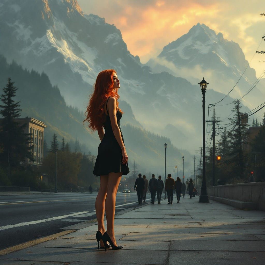 Redhead in Cityscape: Caspar David Friedrich and Simon Ståle...