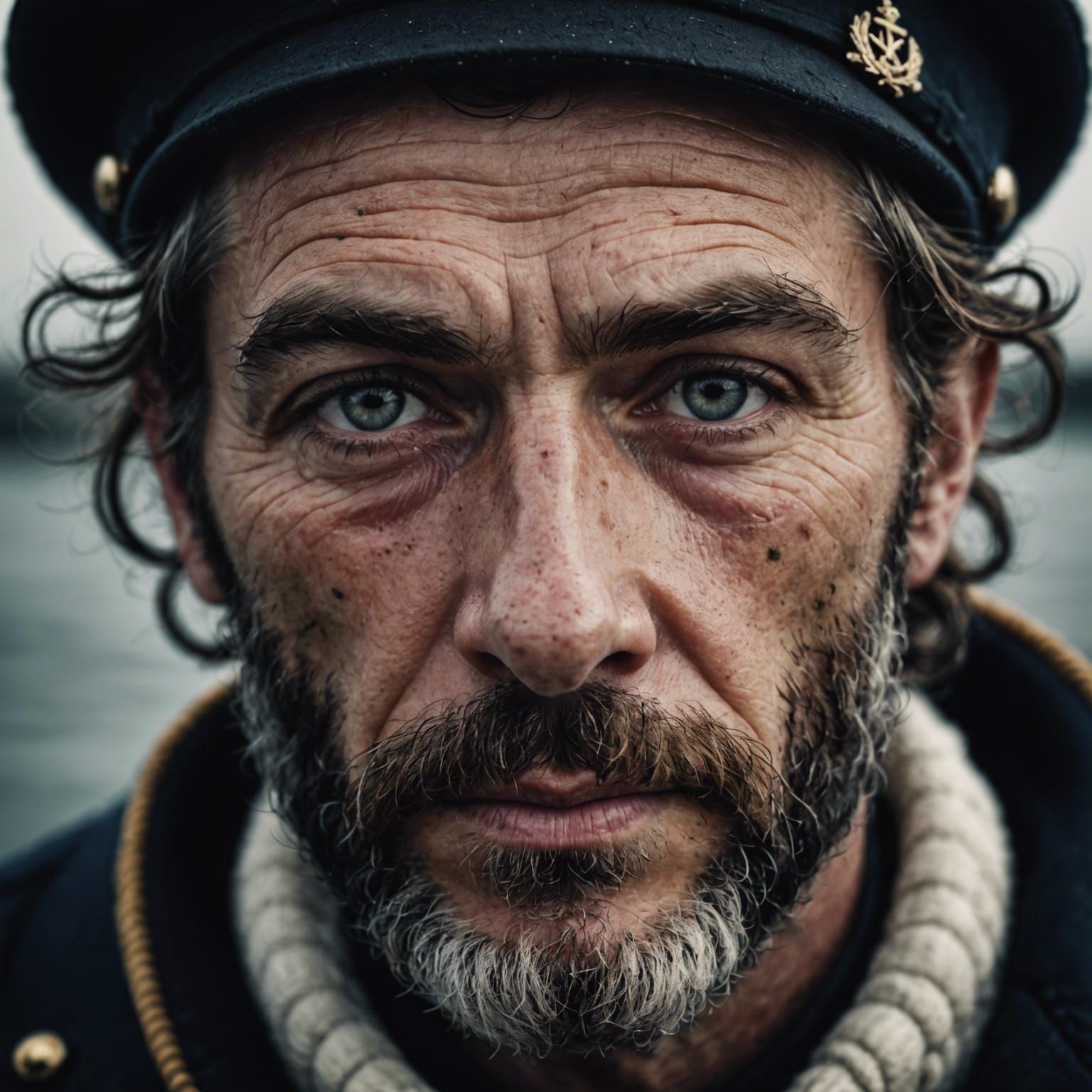 Intense Portrait of an Irish Sailor