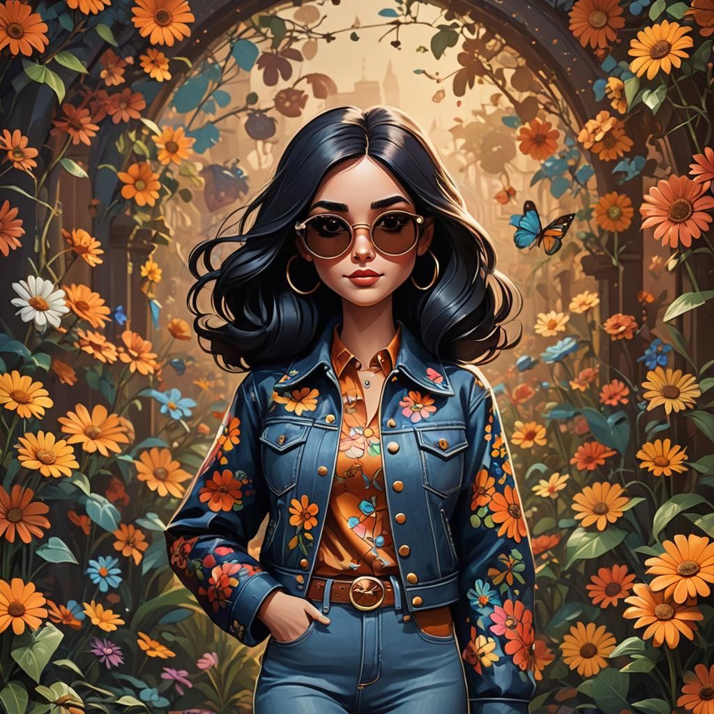 Cute Girl in Art Deco Disney•Pixar Style