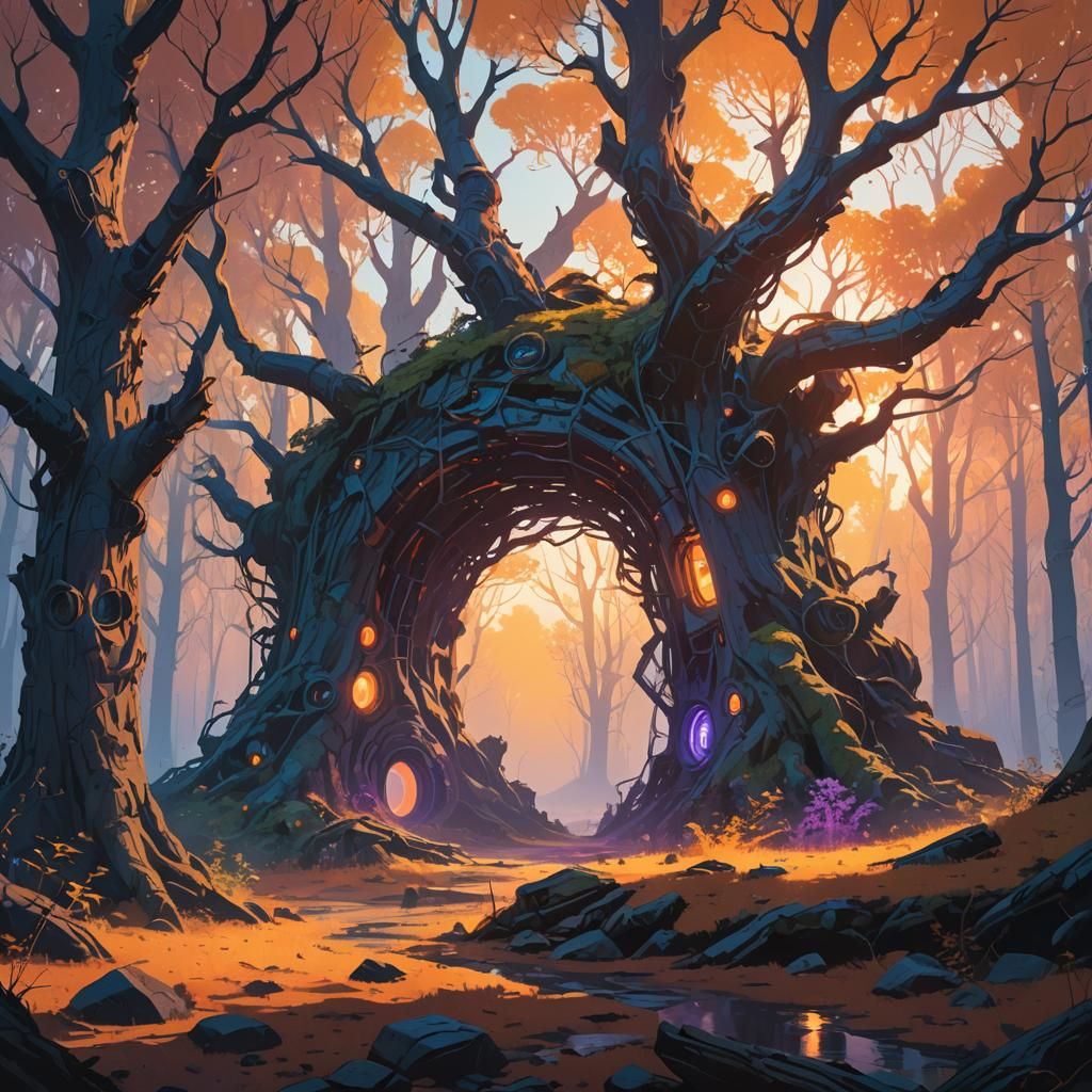 Mystical Forest Portal Concept Art in Unreal Engine 5
