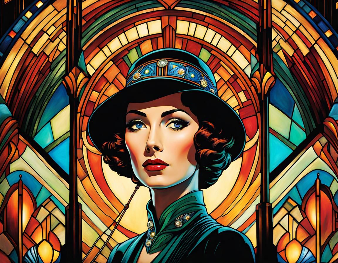 silent movie star in green velvet