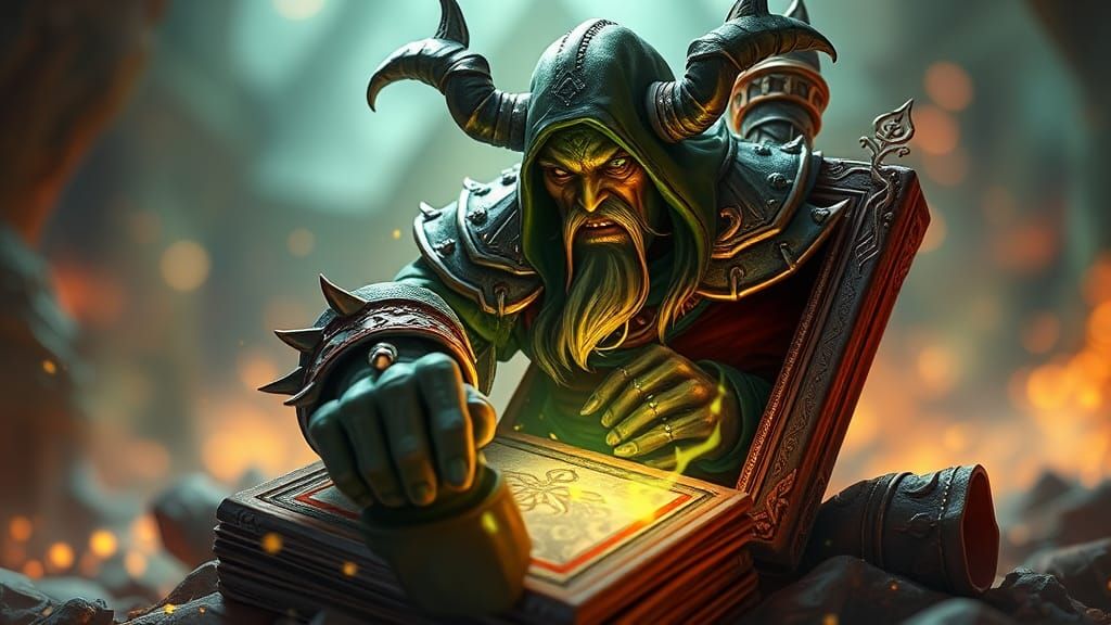 Warcraft Character Emerges with Magic, Cell-Shaded