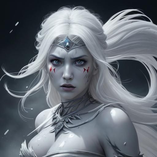 Kida Nedakh as Barbarian Queen: Hyperrealistic Action Portra...