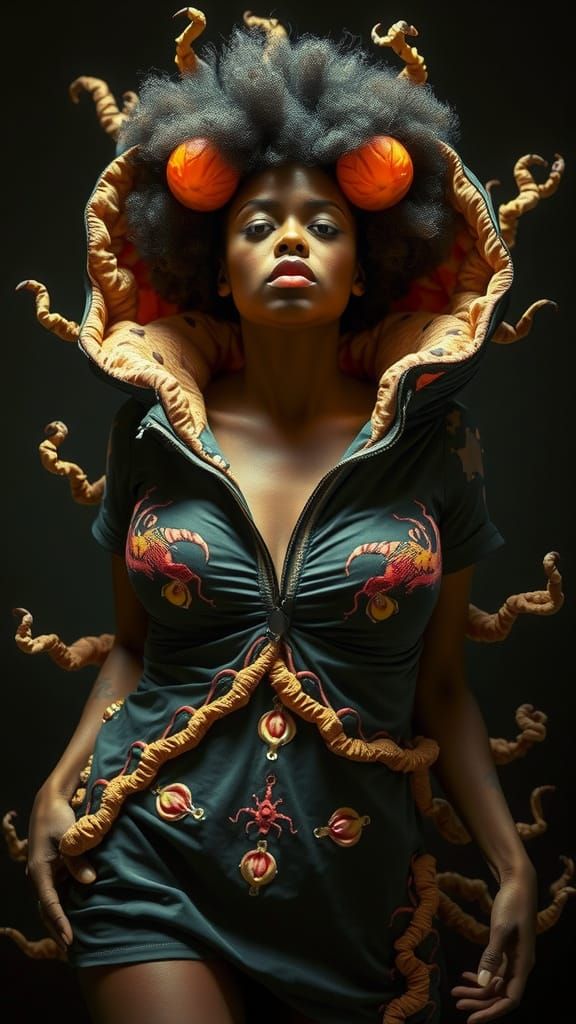 Dark Fantasy Birth in Avant-Garde Style