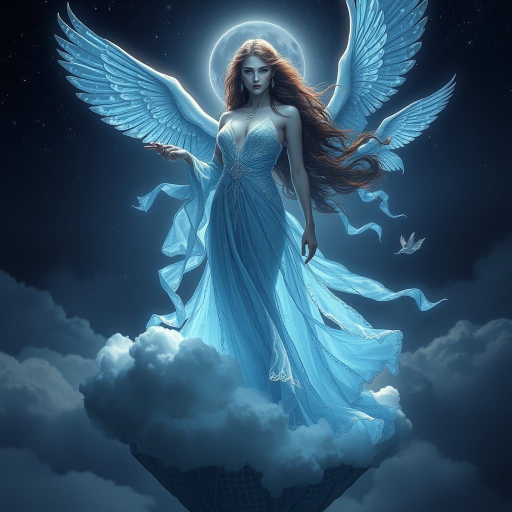 Gemma Arterton as Celestial Goddess on Cloud Island