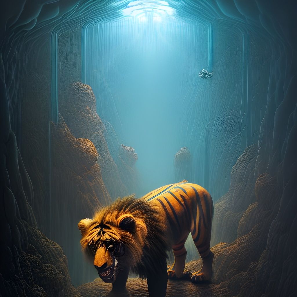 Lions, Tigers, Bears in Biopunk Horror Style