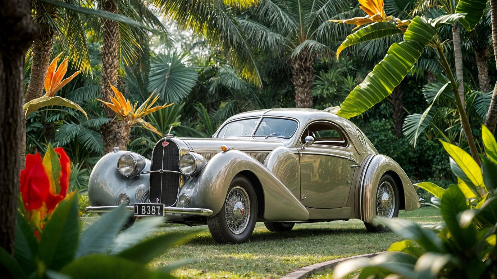 Elegant 1939 Bugatti T57 Coupé Concept in Tropical Paradise