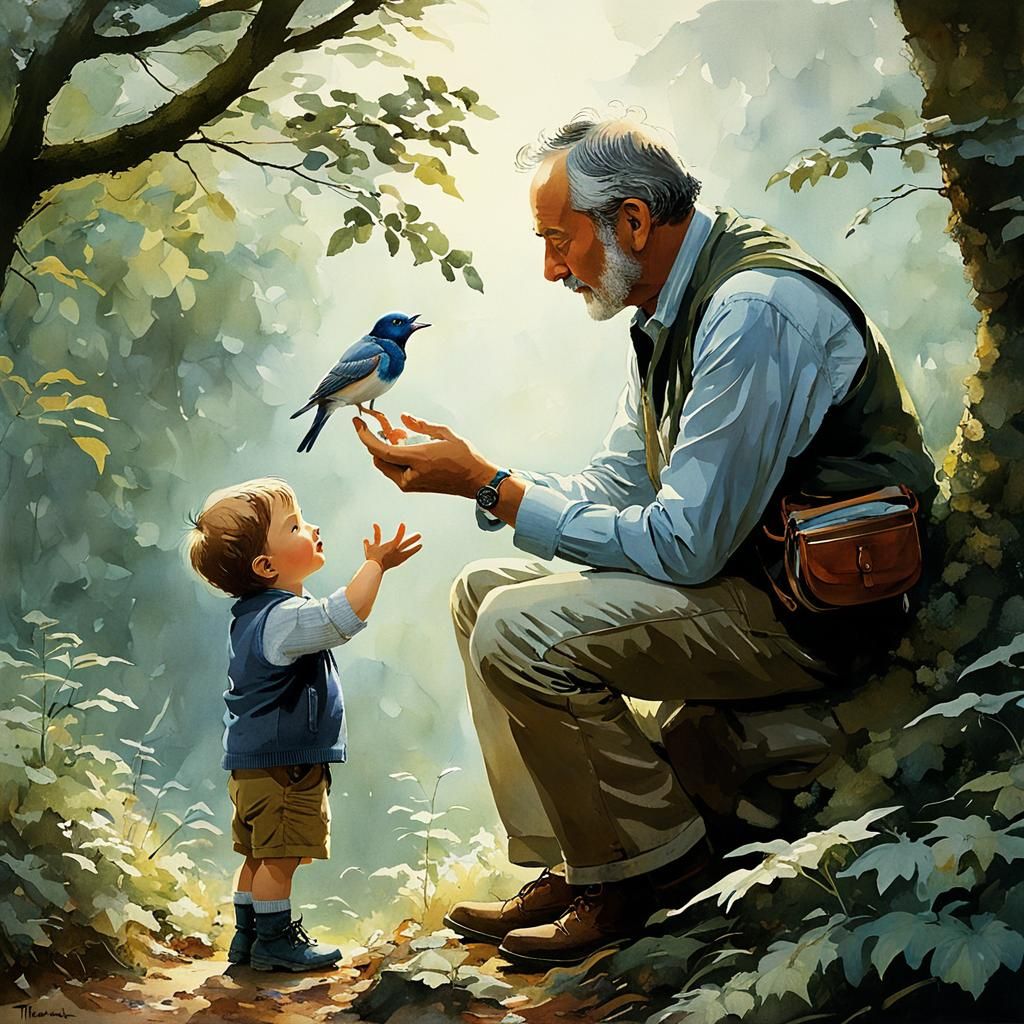 Father and Son Discover Nature's Wonders