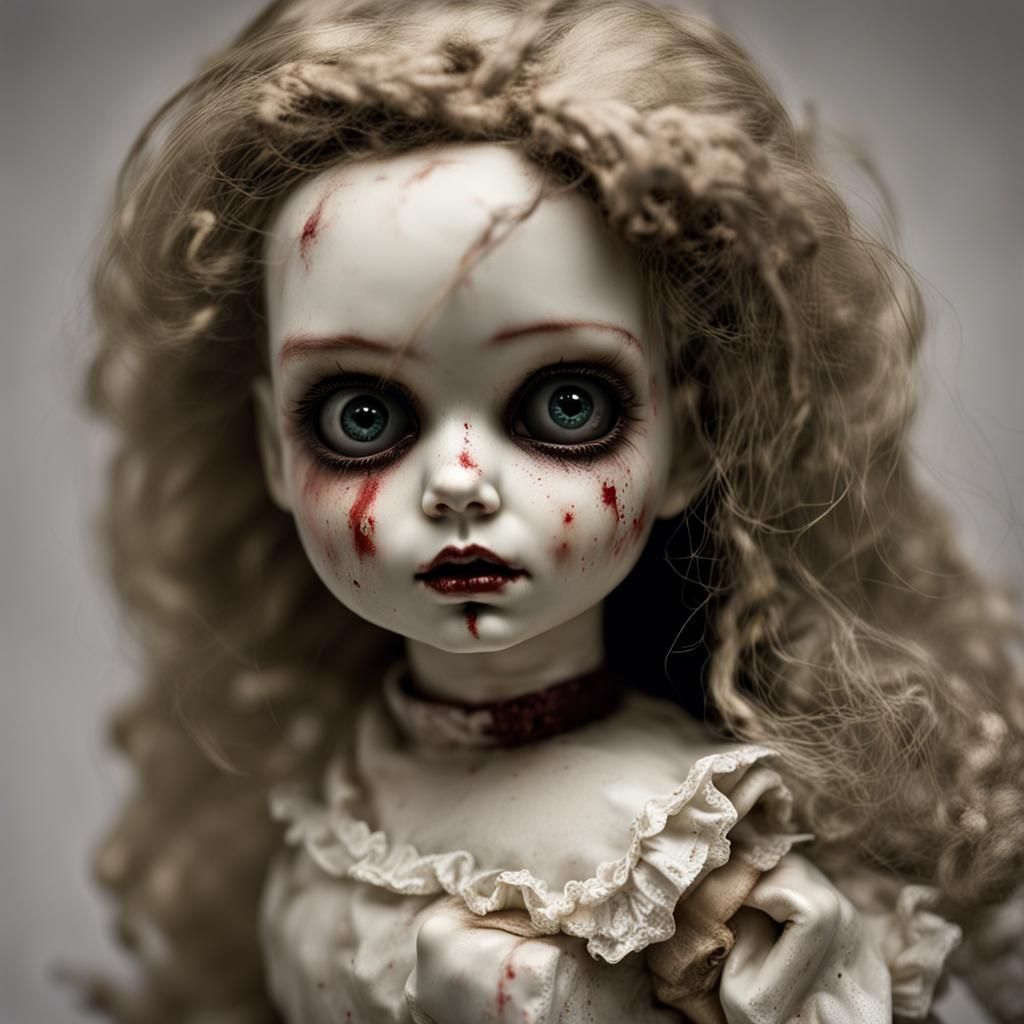 Creepy Porcelain Doll Art by Greg Rutkowski