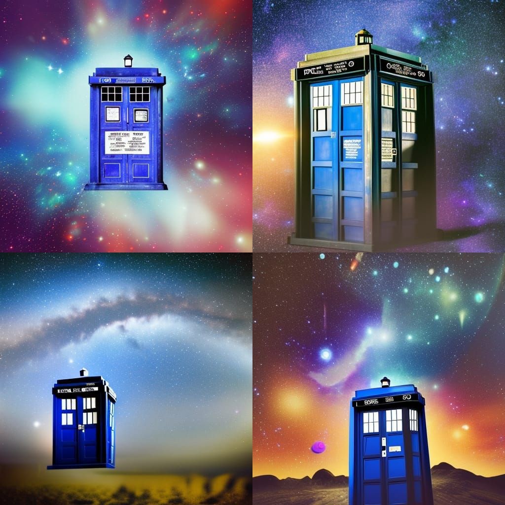 TARDIS in Space: Photorealistic Galaxy Render
