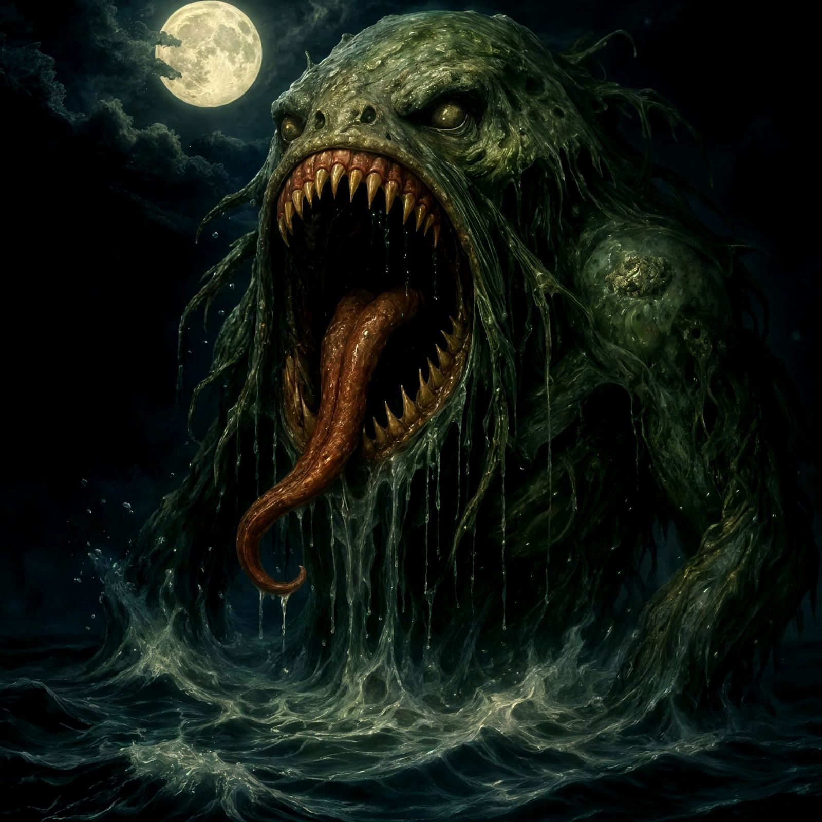 Grotesque Creature Emerges from Ocean Depths