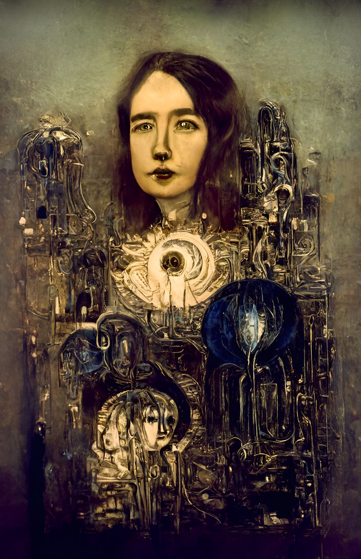 Surreal Personification Painting in Psychedelic Style