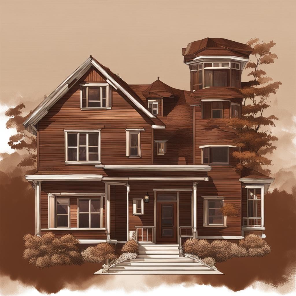 Chocolate Brown Color Block